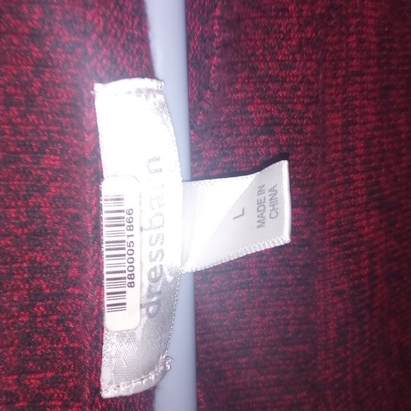 DRESSBARN Crimson and Black SWEATER Size Large - Picture 3 of 4